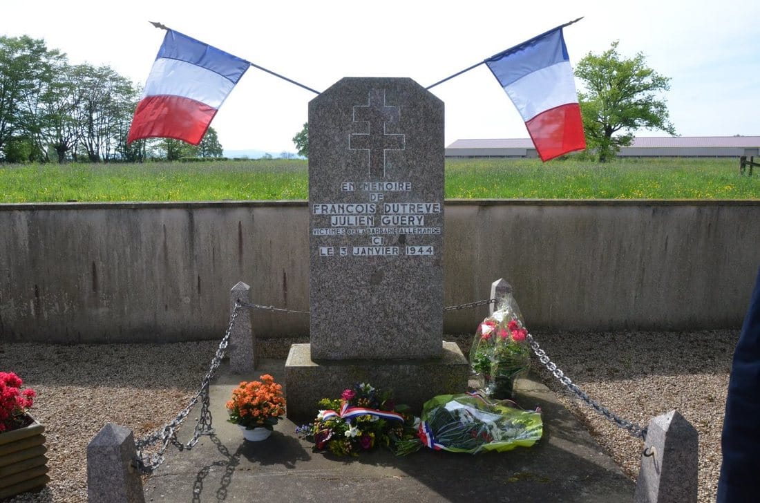 Cérémonie en souvenir du 3 janvier 1944 – Stèle de La Forêt à Ligny-en-Brionnais