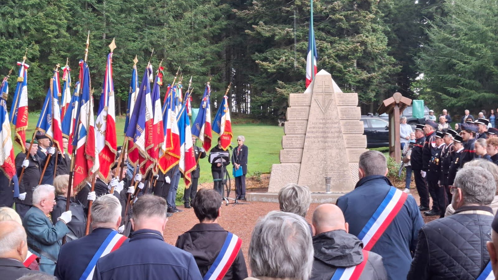 Cérémonies du 81ème anniversaire de l’attaque du Maquis de Chauffailles à Thel
