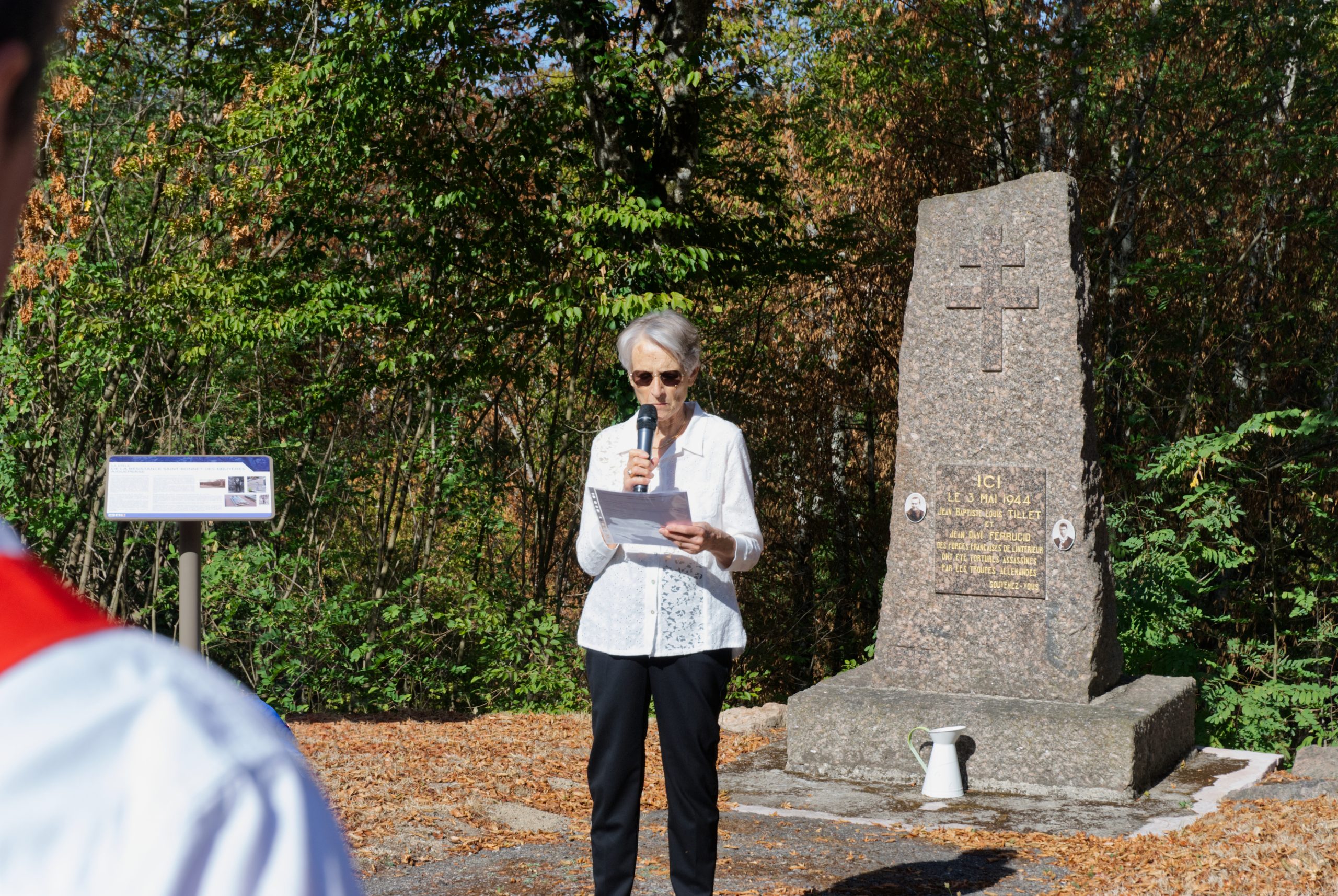 Inauguration du pupitre explicatif de la Stèle de Saint-Bonnet-des-Bruyères/Aigueperse